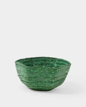 Green Small Raffia Basket